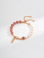 Vintage Strawberry Quartz Bracelet