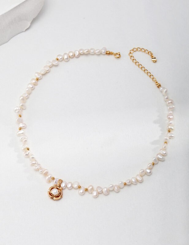 Pearl Rose Necklace