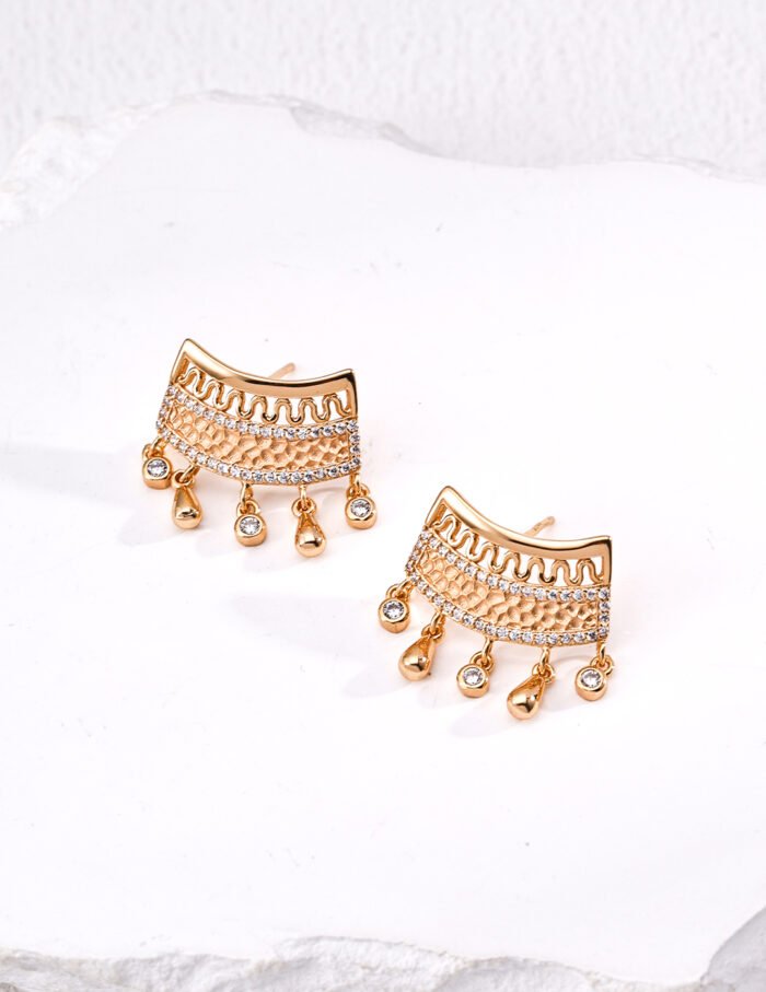 Chinese Style Zirconia Earrings