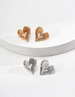 Heart Echo Studs Earrings